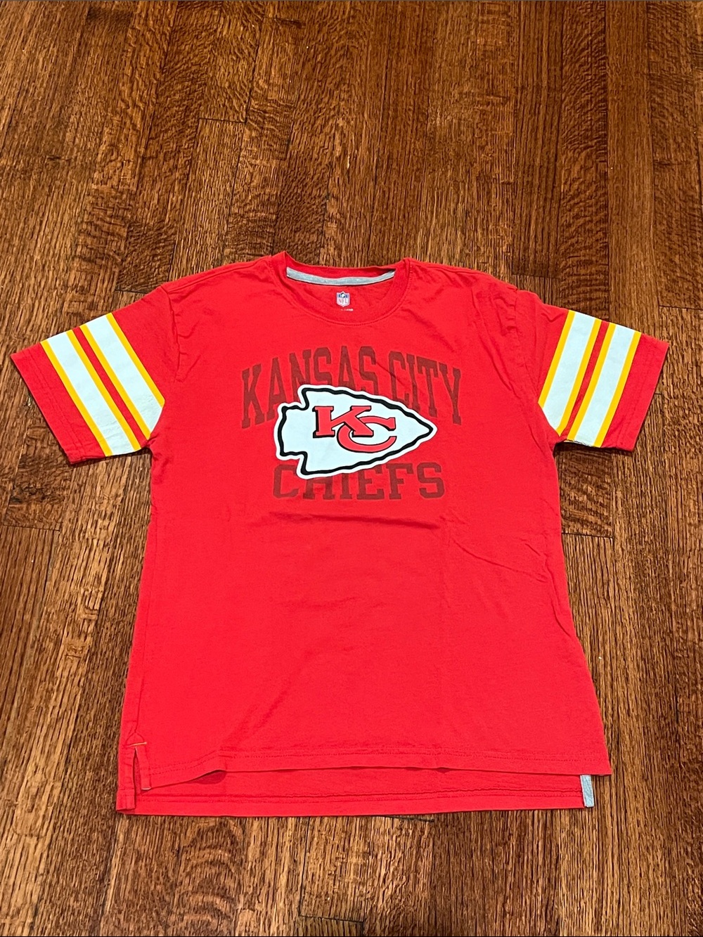 NFL Kansas City Chiefs Red Short Sleeve Kids Tee with Logo
